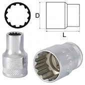 Головка 9мм-11/32"-Е11 1/2" "ML"