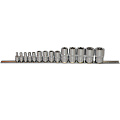 Набор головок TORX E4-E24 (1/4",3/8",1/2") 14 предметов на планке