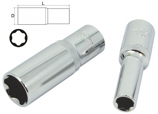 Головка глубокая 6мм 1/4" "SL"