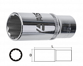 Головка глубокая 32мм 1/2" 12-гранная сатиновая