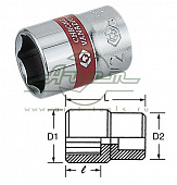 Головка 7/16", 1/4", 6-гр.