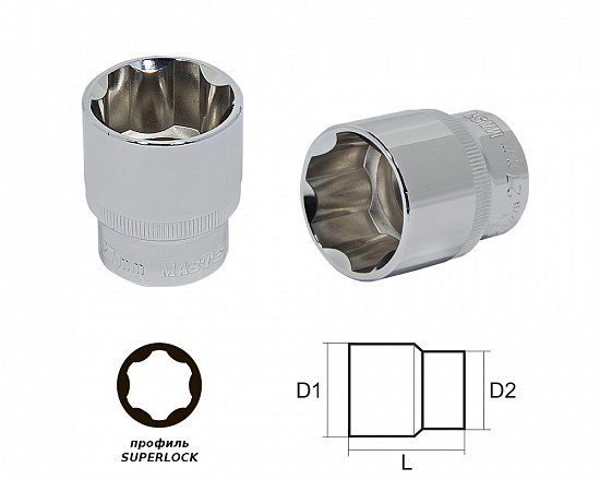 Головка 18мм 1/2" "SL"