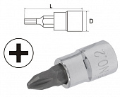 Головка-бита PHILLIPS PH.1 1/4" зеркальная