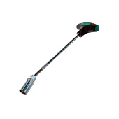 Свечной ключ на 21мм с магнитом шарнирный длинный