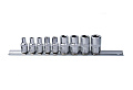 Набор головок TORX E4-E14 (1/4",3/8") 9 предметов на планке