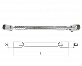 Ключ двусторонний с шарнирными торцевыми головками 8х10мм