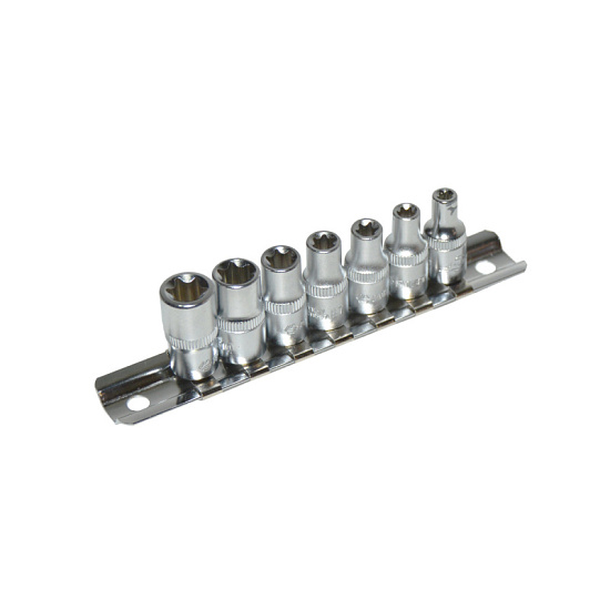 Набор головок TORX E4-E11 (1/4") 7 предметов на планке