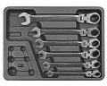 Набор ключей комбинированных трещоточных шарнирных 8-17мм 6 пр.