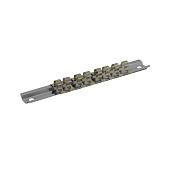 Планка держатель для головок 1/4" на 8 шт. металлическая 150мм