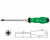 Отвертка крестовая PZ3 150мм ударная под ключ