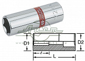 Головка глубокая 7/32", 1/4", 6-гр.