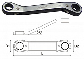 Ключ накидной с храповым механизмом 6х7мм 24 зуб.