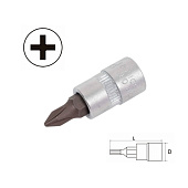 Головка-бита PHILLIPS PH.1 1/4" зеркальная