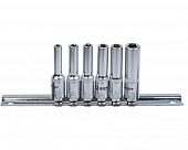 Набор головок глубоких TORX E4-E10 (1/4") 6 предметов на планке