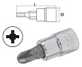 Головка-бита POZIDRIV PZ.2 1/4" сатиновая