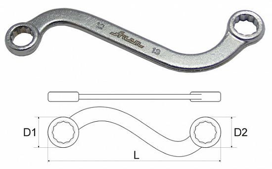 Ключ накидной S-обр. 10х11мм