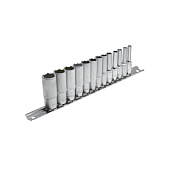 Набор головок глубоких 13 предметов 4-14мм (1/4") 6-гр. на планке