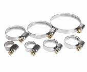 Хомут ленточный 8-12мм червячный (нержавеющая сталь)