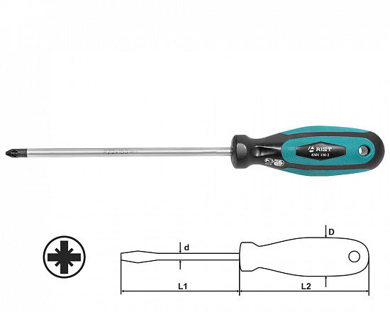 Отвертка крестовая PZ2 150мм