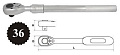 Трещотка 3/4" 36 зуб. телескопическая 480-750мм