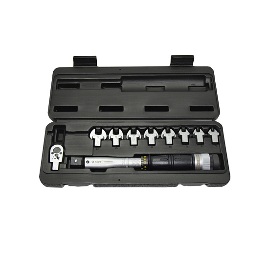 Ключ динамометрический 6-30Нм 1/4" с рожковыми насадками