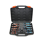 Набор отверток усиленных ударных крестовых PH и шлицевых SL 12 предметов в кейсе