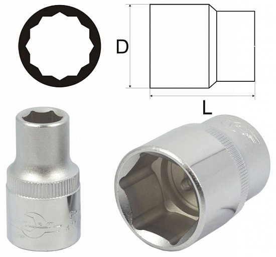 Головка 10мм 3/8" 12-гр.